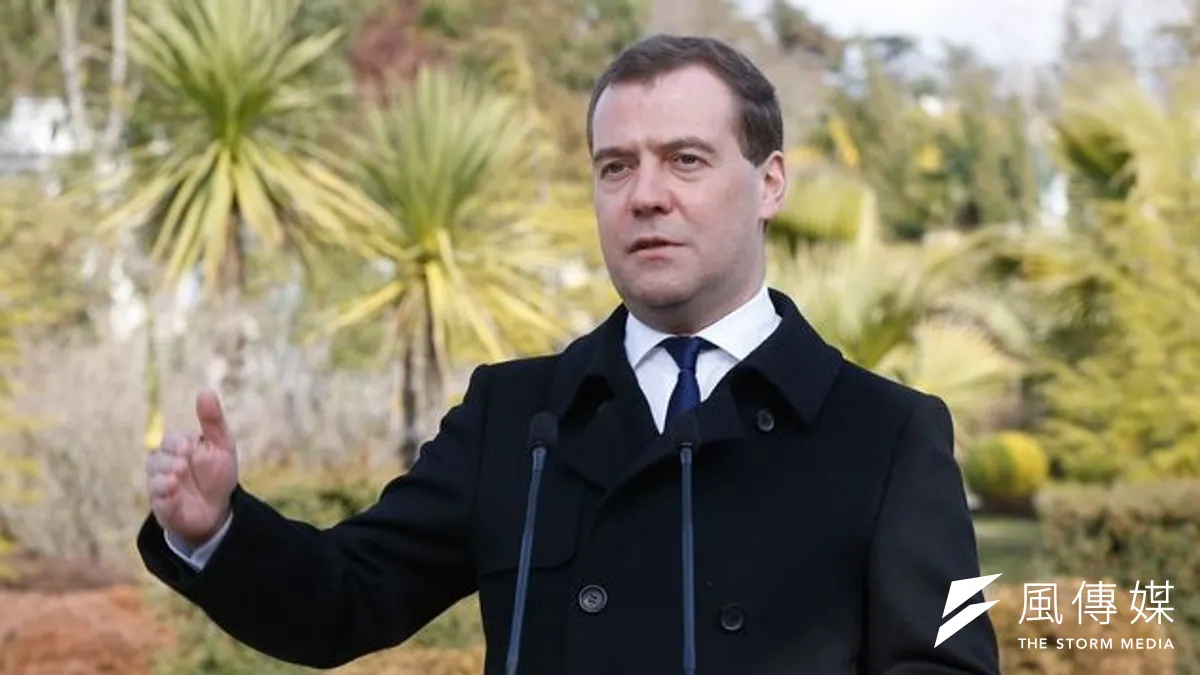 俄國總理梅德韋傑夫25日抨擊烏克蘭政局。(美聯社)