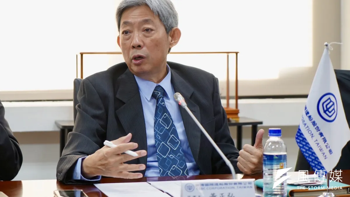 台船新任董事長黃正弘與媒體見面,透露對於潛艦以及後續艦計畫,台船有何規劃。(張曜麟攝)