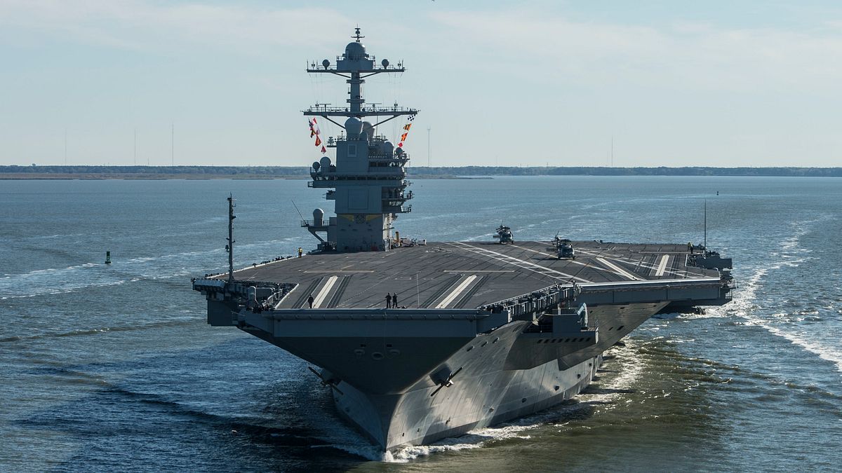 美軍最新航空母艦「福特號」(USS Gerald R. Ford)(AP) 美軍最新航空母艦「福特號」(USS Gerald R. Ford)(AP)