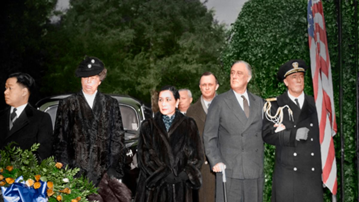 民國32年(1943)蔣中正夫人宋美齡女士訪問美國。(圖/徐宗懋圖文館提供) 民國32年(1943)蔣中正夫人宋美齡女士訪問美國。(圖/徐宗懋圖文館提供)