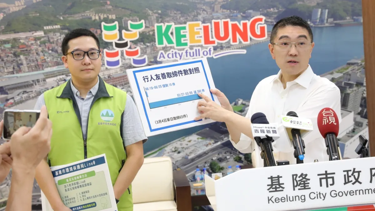 基隆市長謝國樑就任以來的施政表現,據民調分析顯示表示滿意的比率較高。(圖/基隆市政府)