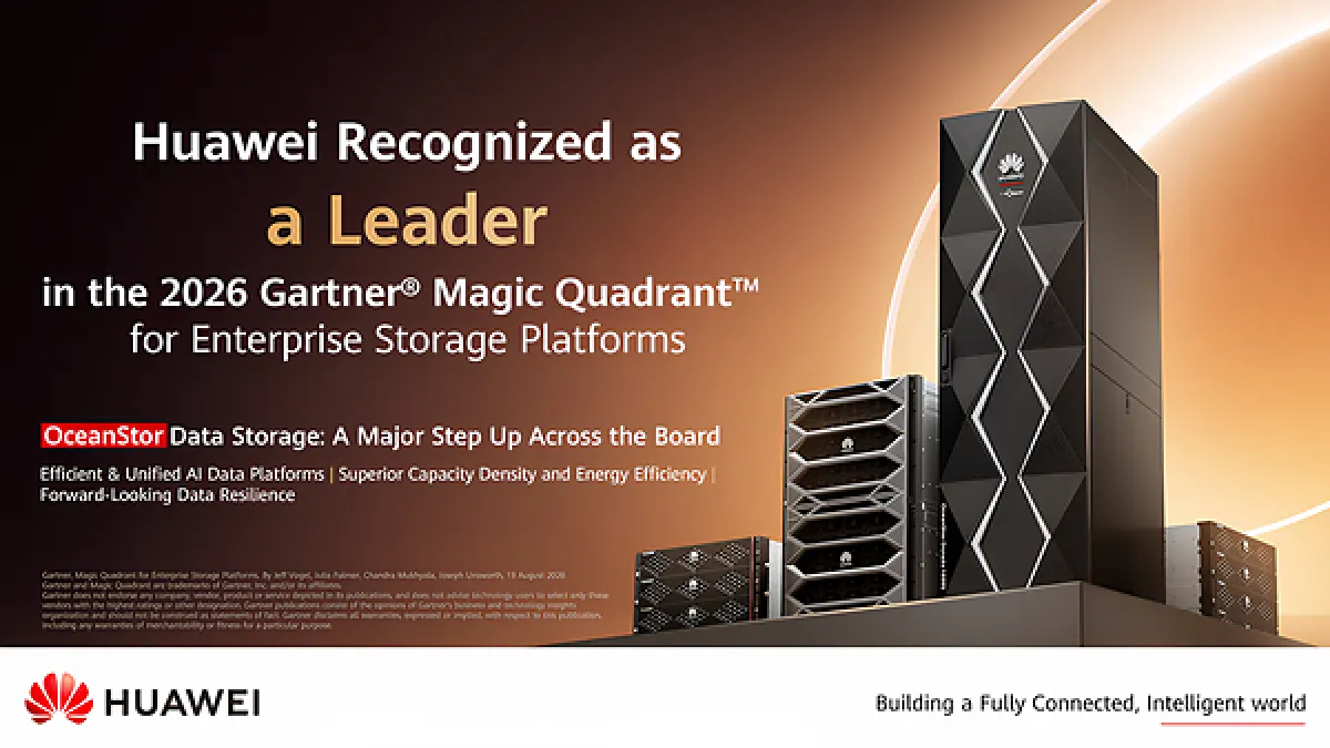 Huawei Recognized as a Leader in Gartner® Magic Quadrant™ for Enterprise Storage Platforms, 2026