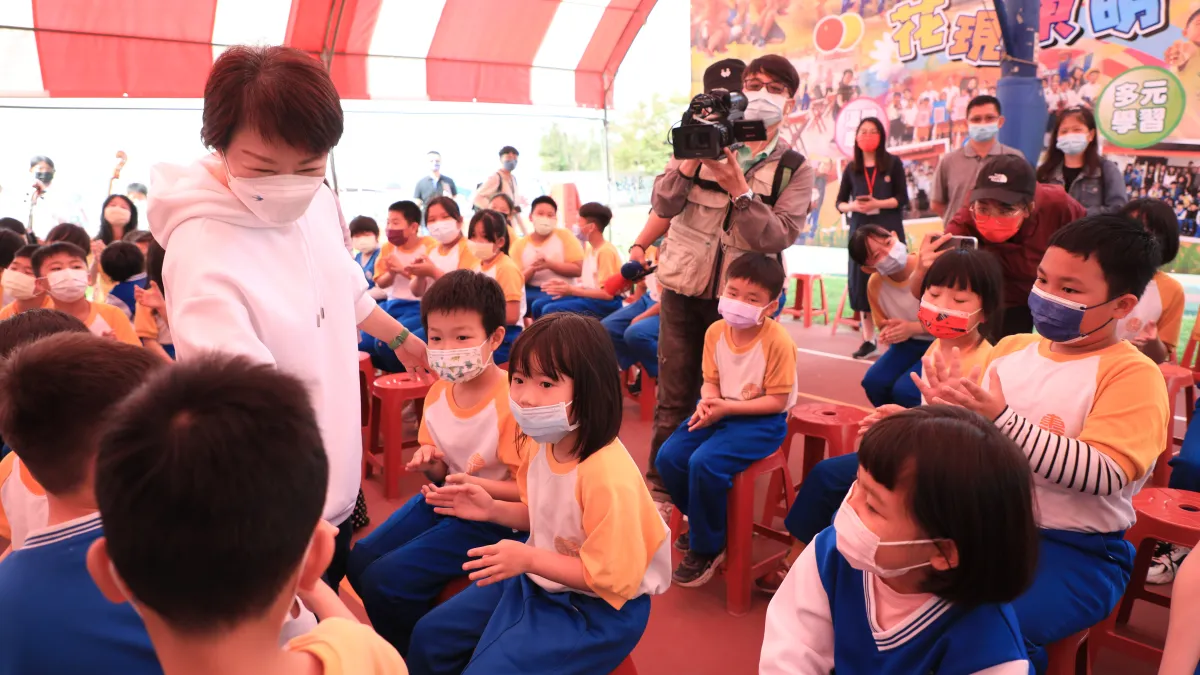 圖為大甲區東明國民小學新建附設幼兒園動土。(圖/台中市政府)