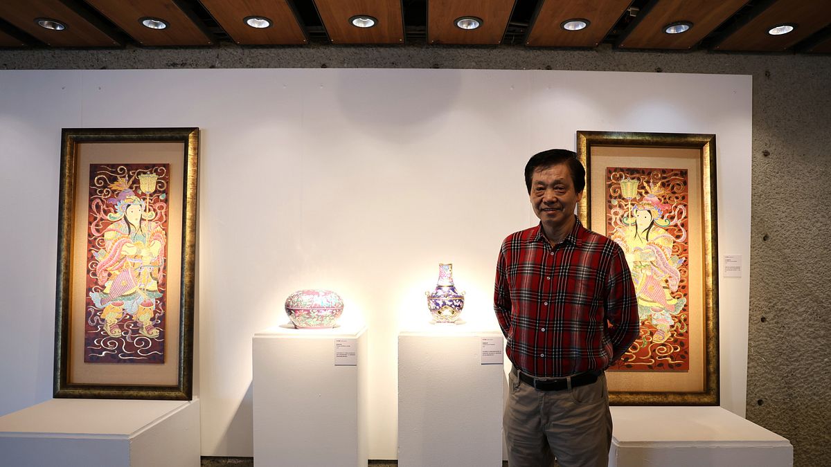 百鹿圖、花木蘭門神齊亮相 「林發權、王宣文陶藝展」中西合璧彩瓷陶博館登場