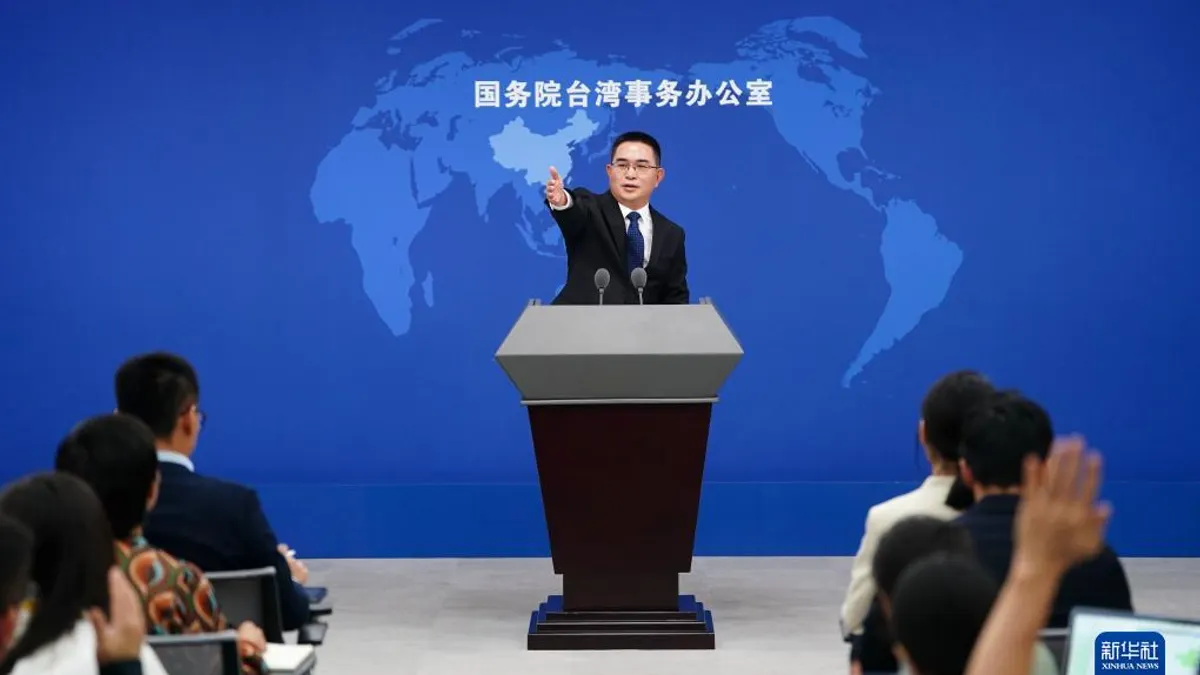 國台辦發言人陳斌華指出,今年以來,大陸主要經濟指標表現良好,反而今年台灣全年GDP不如大陸許多省份。(新華社) 國台辦發言人陳斌華指出,今年以來,大陸主要經濟指標表現良好,反而今年台灣全年GDP不如大陸許多省份。(新華社)