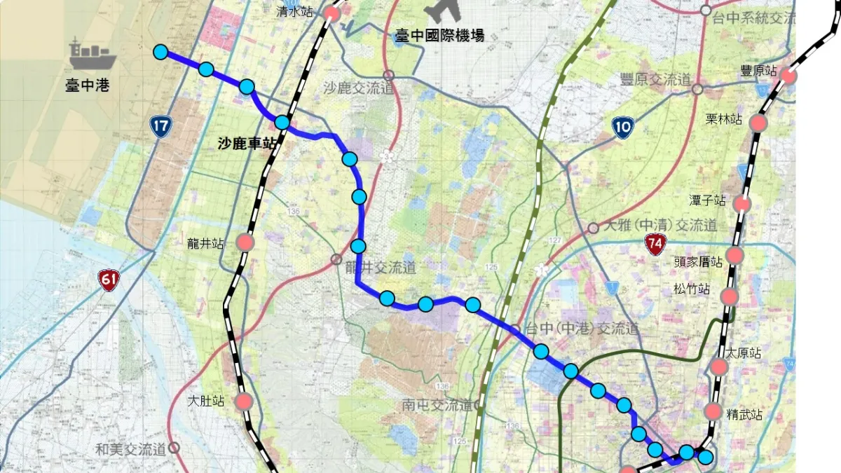 台中捷運藍線可望與捷運綠線在市政府站共站串聯,形成十字路網,加上大台中山手線,將是台中市邁向軌道城市的重要里程碑。(圖/台中市政府提供)