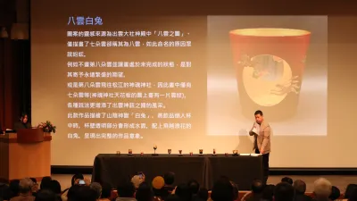 武田純向群眾闡釋創作靈感來源。(圖/ KKH-BRIDGE 提供)