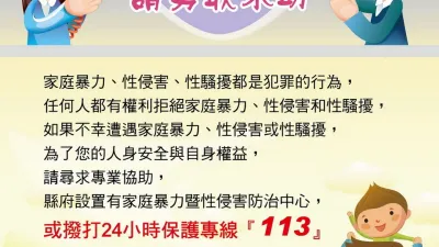 拒絕性別暴力 從你我做起