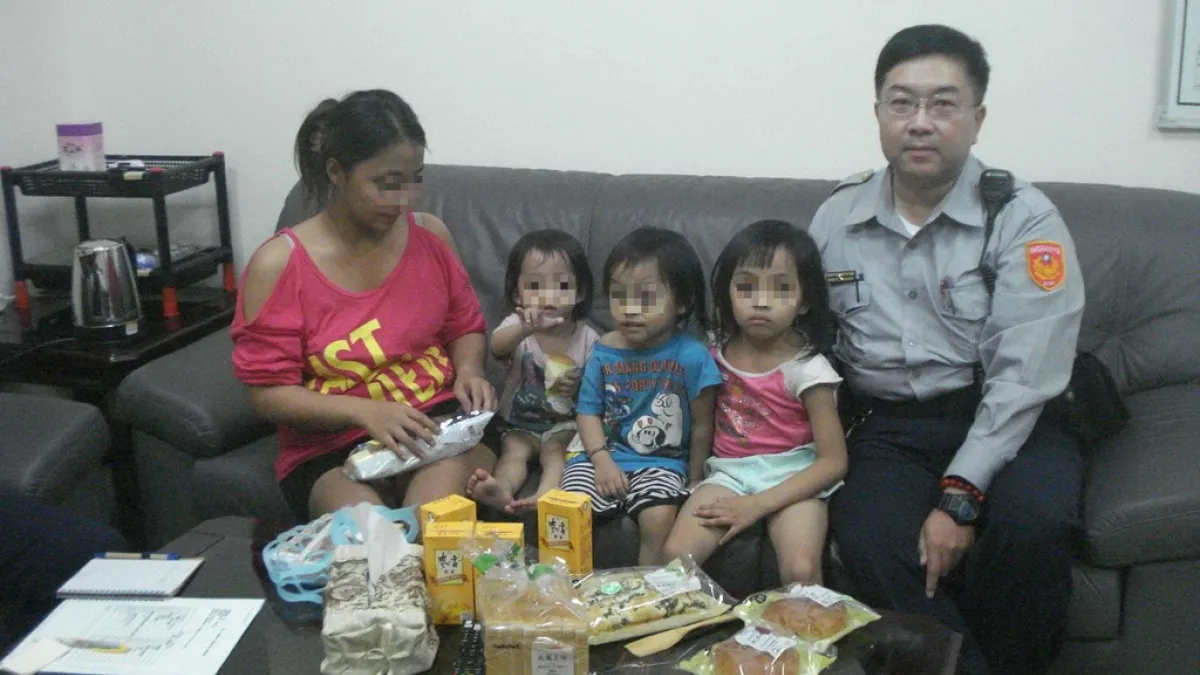 婦人疑受家暴帶三小孩外出 警提供所長辦公室安置