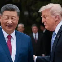 川普與習近平在北京。(圖片來源:美聯社) 川普與習近平在北京。(圖片來源:美聯社)