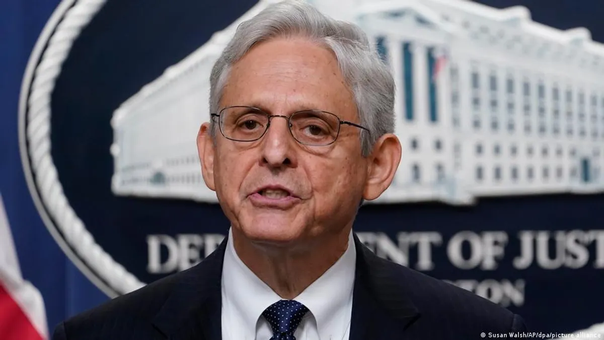 美國司法部長嘉蘭德(Merrick Garland)。(美聯社)