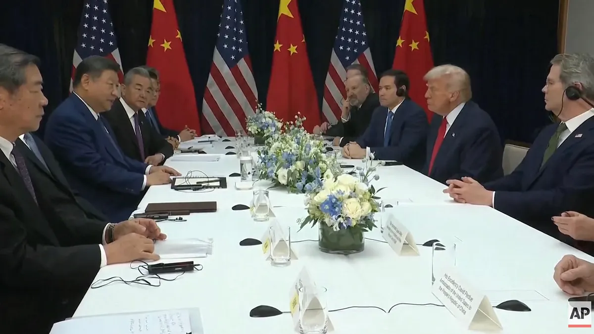 2025年10月30日、ついに釜山で米中首脳会談(トランプ・習会談)が実現した。(AP通信) 2025年10月30日、ついに釜山で米中首脳会談(トランプ・習会談)が実現した。(AP通信)