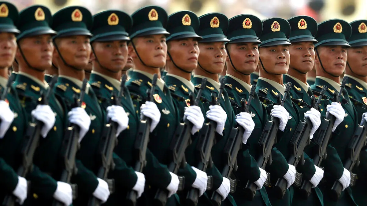 中國2019年的十一國慶大閱兵。(美聯社)