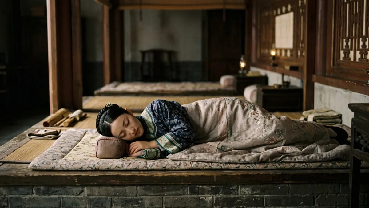 曾伺候慈禧太后的宮女何榮兒於《宮女談往錄》中指出,清朝宮女睡覺必須「側身而臥」,主要受薩滿教殿神信仰、申明主奴等級與方便隨時起身服侍三大規範限制。(示意圖/AI生成)