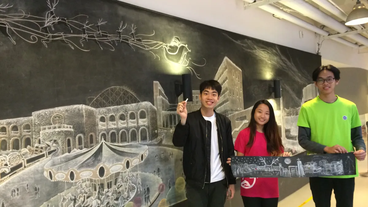 中原大學建築系拚創意 讓聖誕老公公飛越校園