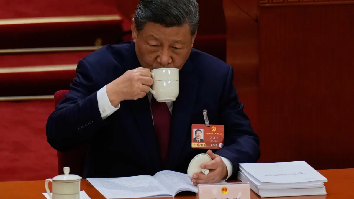 2026年3月,中國國家主席習近平出席中國人民政治協商會議開幕式。(美聯社)