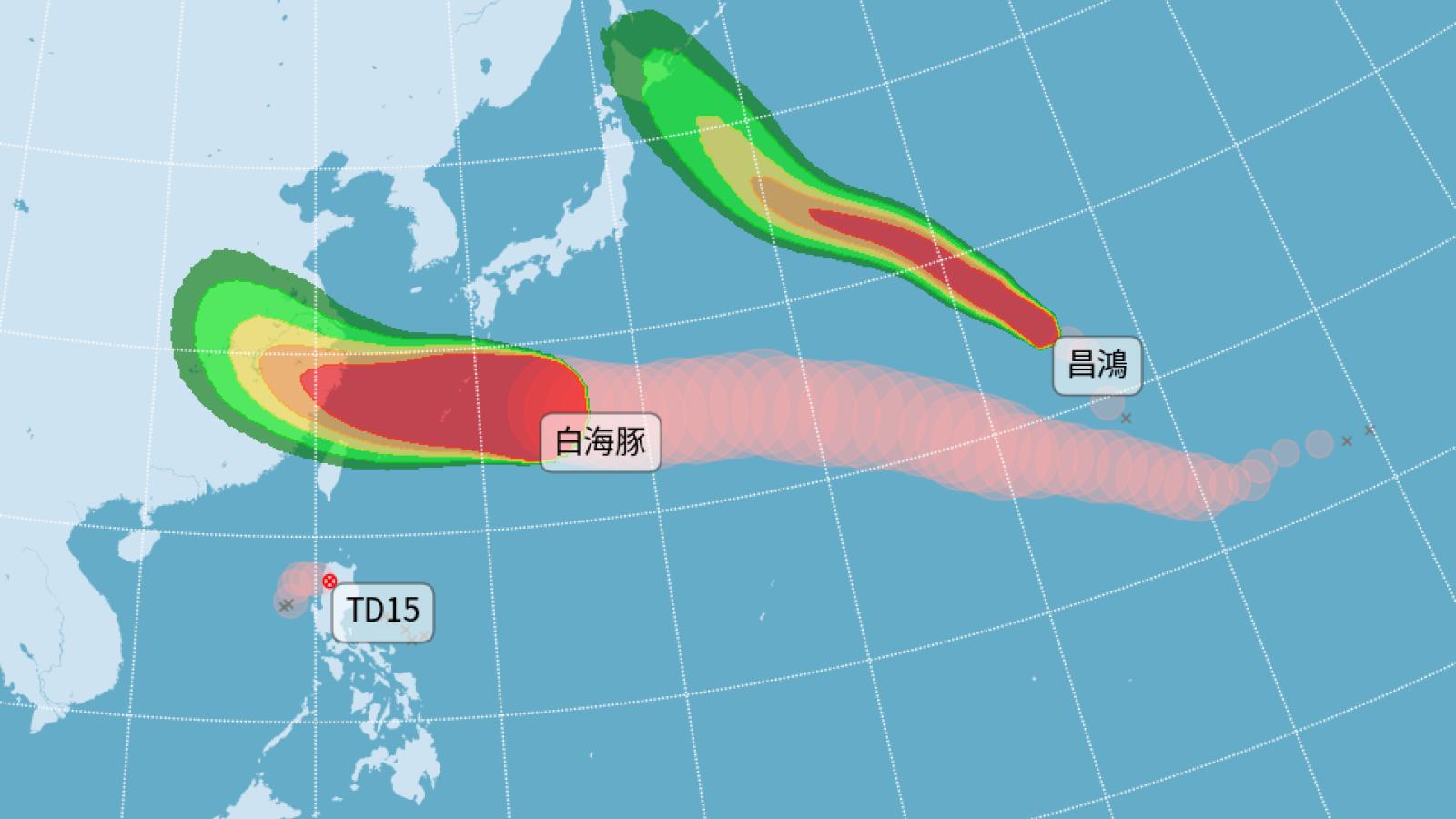 父親節泡湯了!中颱白海豚路徑西修「明晚恐發海警」 專家曝這2天雨彈炸全台