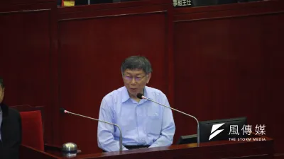台北市長柯文哲(見圖)今日至市議會備詢。(方炳超攝)