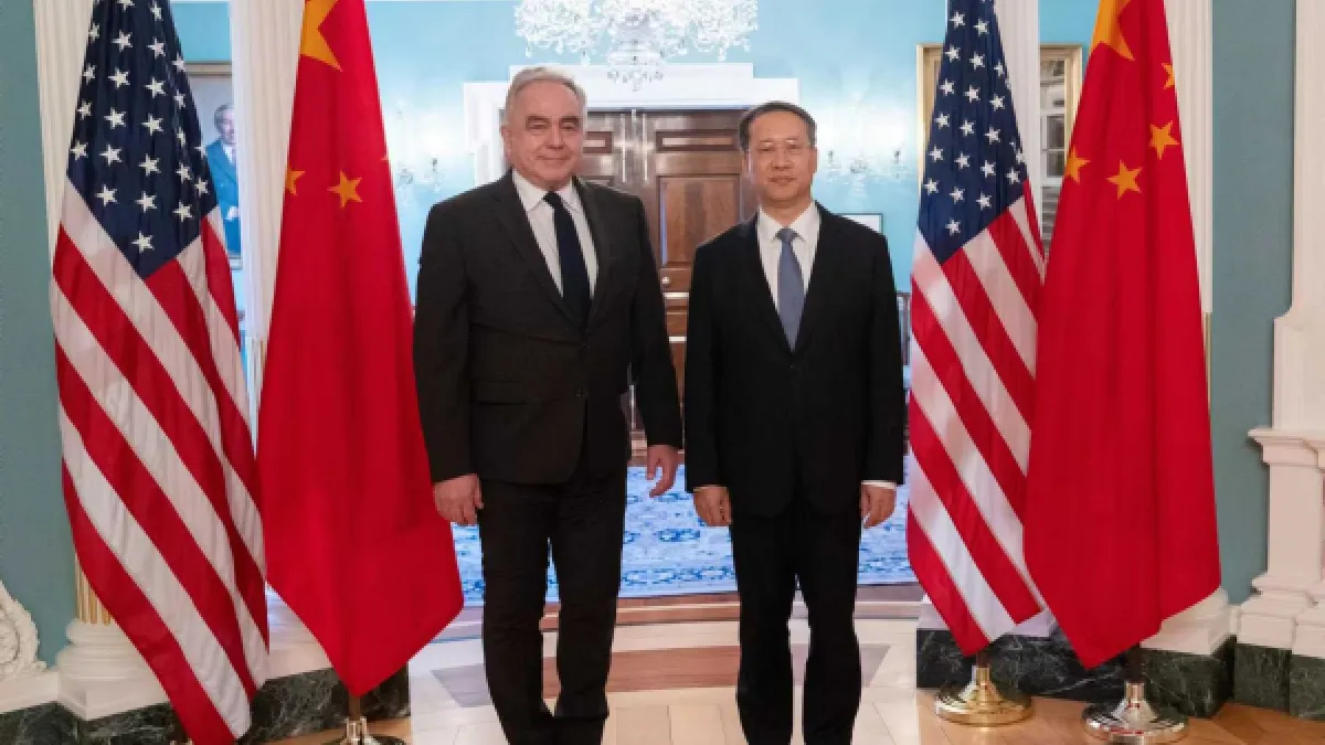 當地時間5月30日上午,中國大陸外交部副部長馬朝旭在華盛頓與美國常務副國務卿坎貝爾舉行磋商。(取自中國外交部網站)