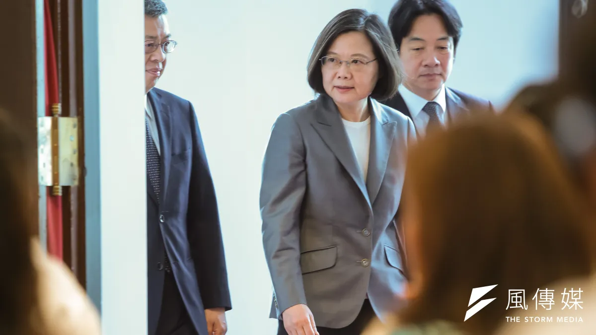 總統蔡英文21日於外交部宣布與薩爾瓦多斷交後,發表重要談話。(顏麟宇攝)
