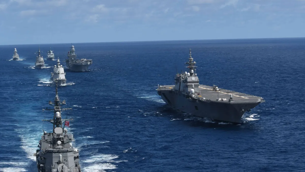 The Japan Maritime Self-Defense Force conducts fleet exercises. (Photo / Japanese Self-Defense Forces Official Website)