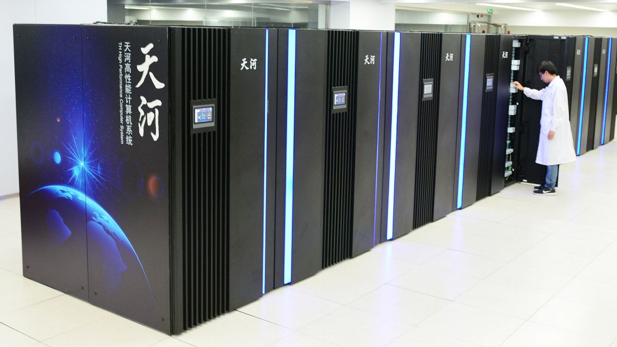 「天河三號」E級原型機全貌。(新華社) 「天河三號」E級原型機全貌。(新華社)