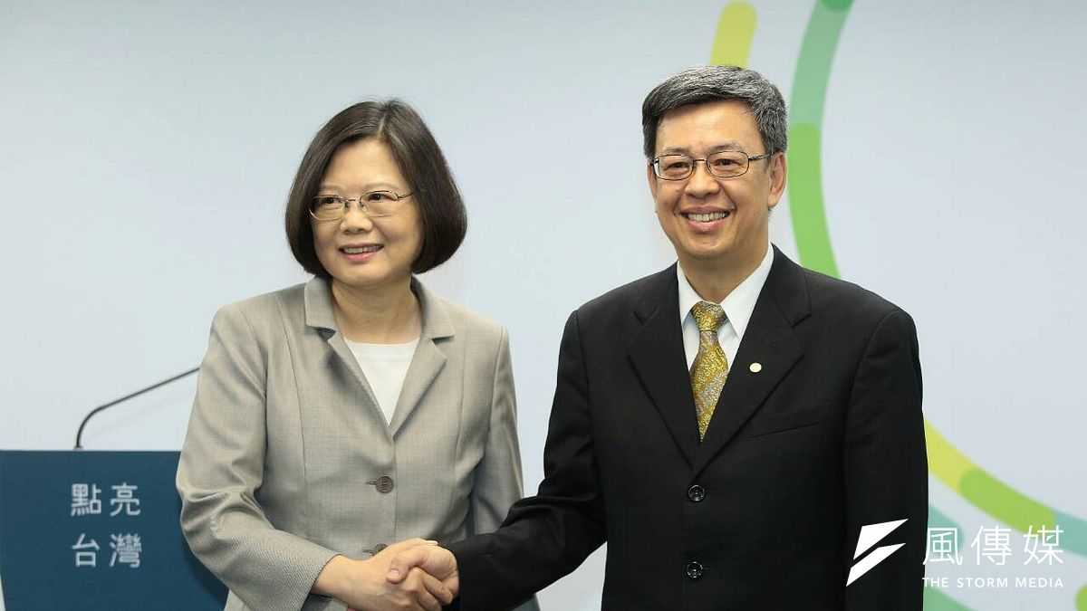 民進黨總統參選人蔡英文公布副手人選陳建仁。(顏麟宇攝) 民進黨總統參選人蔡英文公布副手人選陳建仁。(顏麟宇攝)