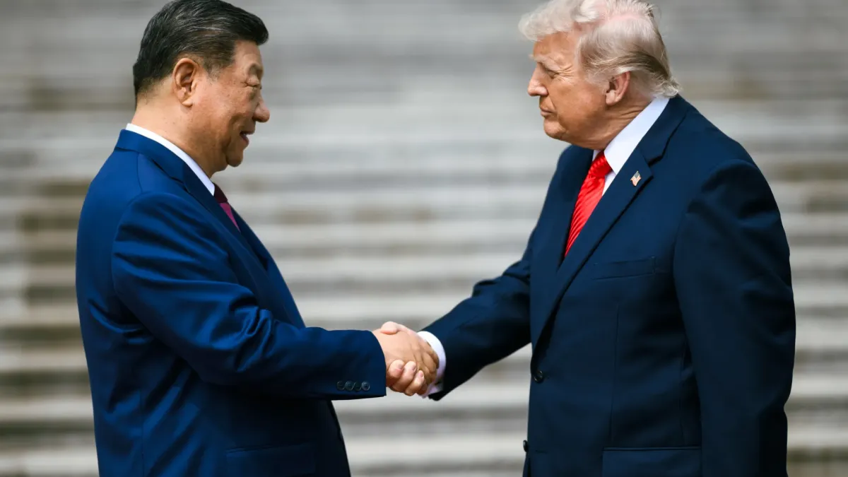 2026年5月14日,美國總統川普與中國國家主席習近平在北京會面。(白宮官網)