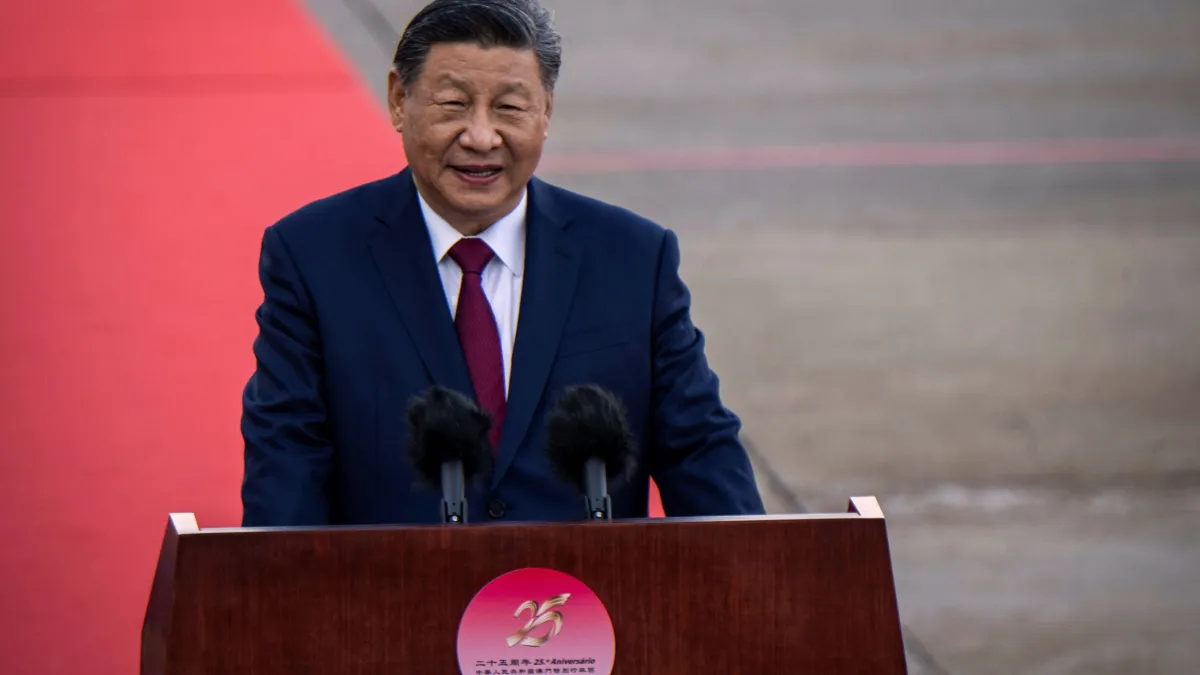 中國國家主席習近平訪問澳門。(美聯社)