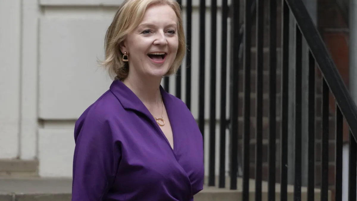 2022年9月5日,英國外相特拉斯(Liz Truss)當選保守黨新任黨魁、英國新任首相。(AP)