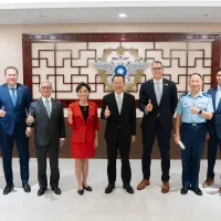 Taiwan's Defense Minister Wellington Koo (fifth from left) meets with Rep. Young Kim and a bipartisan US House delegation on July 31. (Photo: Ministry of National Defense) Taiwan's Defense Minister Wellington Koo (fifth from left) meets with Rep. Young Kim and a bipartisan US House delegation on July 31. (Photo: Ministry of National Defense)