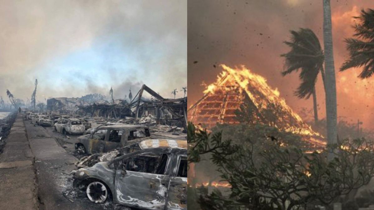 夏威夷野火吞噬小鎮釀至少53死。(圖/翻攝自X) 夏威夷野火吞噬小鎮釀至少53死。(圖/翻攝自X)