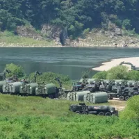 The U.S. Army's armored vehicles gather to cross a river at a training field in Yeoncheon, South Korea, near the border with North Korea, Tuesday, Aug. 18, 2026. (AP) The U.S. Army's armored vehicles gather to cross a river at a training field in Yeoncheon, South Korea, near the border with North Korea, Tuesday, Aug. 18, 2026. (AP)