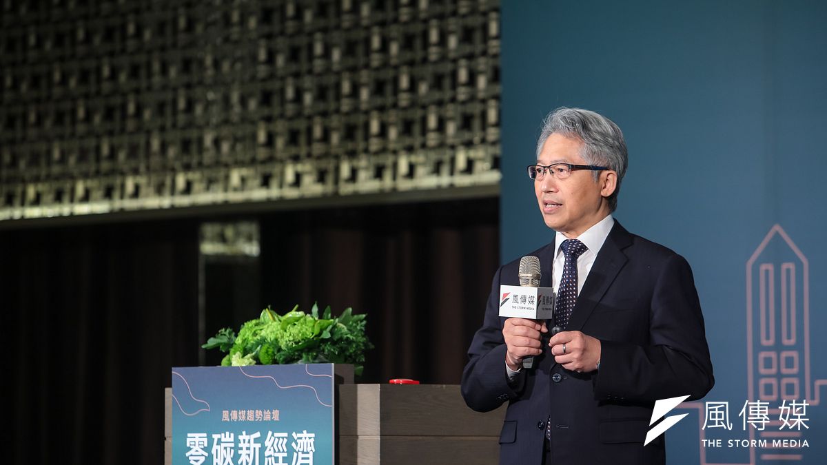 中研院長廖俊智發表有關2050年淨零排放「科學解方」的演講。(顏麟宇攝) 中研院長廖俊智發表有關2050年淨零排放「科學解方」的演講。(顏麟宇攝)