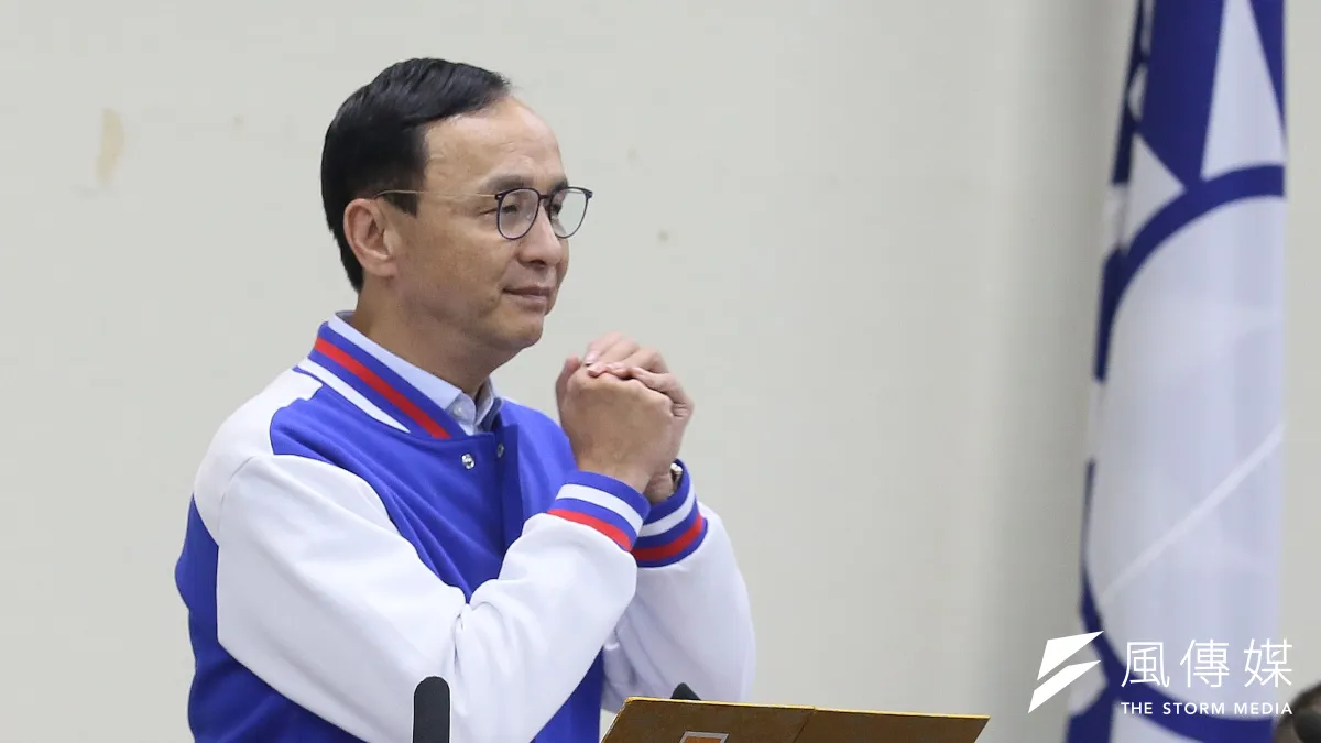 國民黨主席朱立倫是黨內最大甩鍋,功勞沒他事,敗選都怪他。(柯承惠攝)