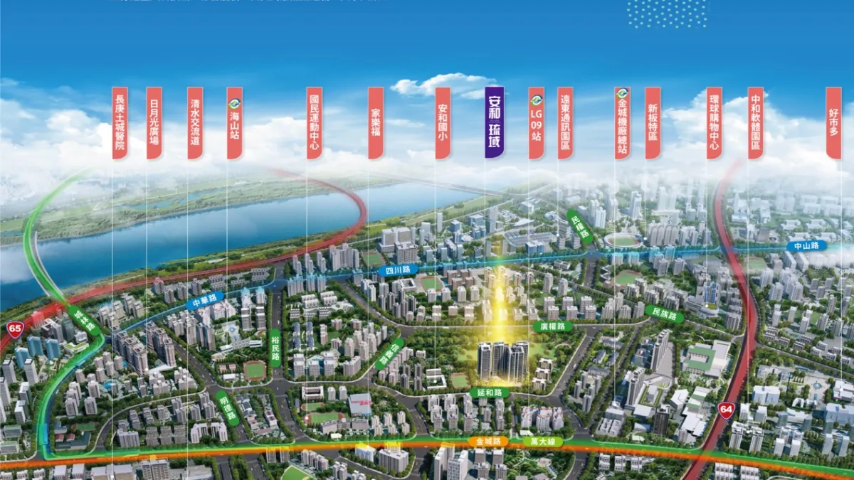 三大科技園區,三大商圈,兩條捷運環繞,多元城市機能,土城藏金,未來發展相當可期。(圖/安和琉域提供)