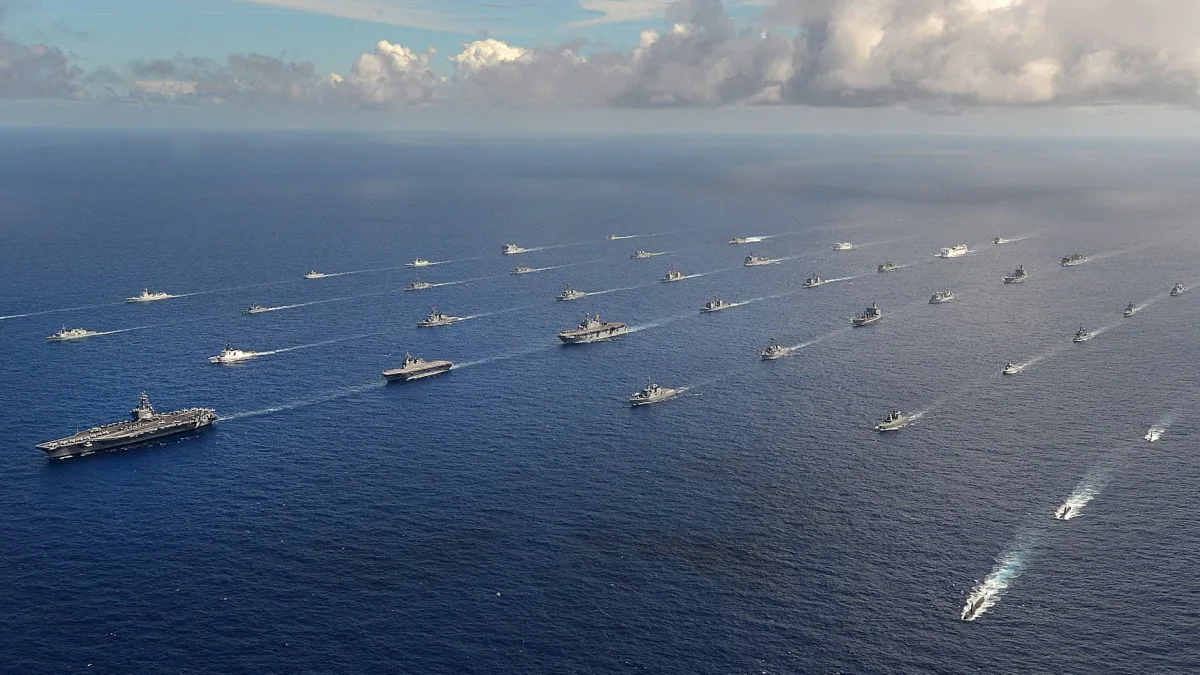 2016年環太平洋軍演的壯盛軍容。(美國海軍官網)