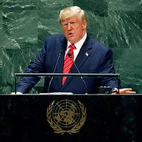 アメリカのドナルド・トランプ大統領が23日、国連総会で演説。(写真/AP) アメリカのドナルド・トランプ大統領が23日、国連総会で演説。(写真/AP)