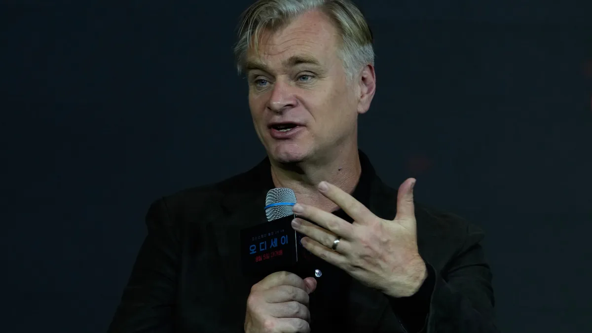 An interview with Christopher Nolan catapulted Zhong Shu — host of a podcast on China's Xiaoyuzhou platform — to overnight fame well beyond his usual audience. (File photo, AP)