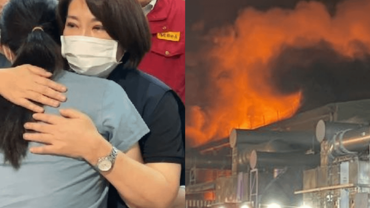 周春米趕抵醫院慰問賴家家屬。(圖/民眾提供) 周春米趕抵醫院慰問賴家家屬。(圖/民眾提供)