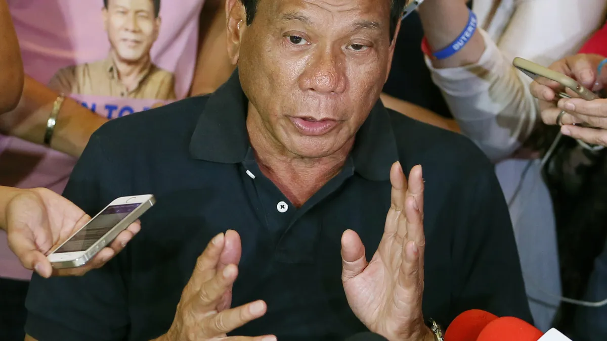菲律賓總統當選人杜特蒂(Rodrigo Duterte)(美聯社)