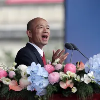 立法院韓國瑜國慶致詞,直指大罷免是「政治獵殺」。(中央社) 立法院韓國瑜國慶致詞,直指大罷免是「政治獵殺」。(中央社)