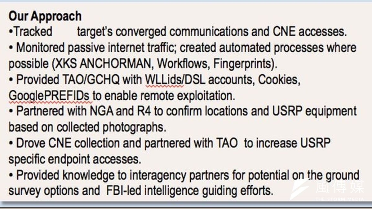 NSA運用網路廣告工具Cookie鎖定特定追蹤對象的通訊資料,圖片來源:華郵 NSA運用網路廣告工具Cookie鎖定特定追蹤對象的通訊資料,圖片來源:華郵