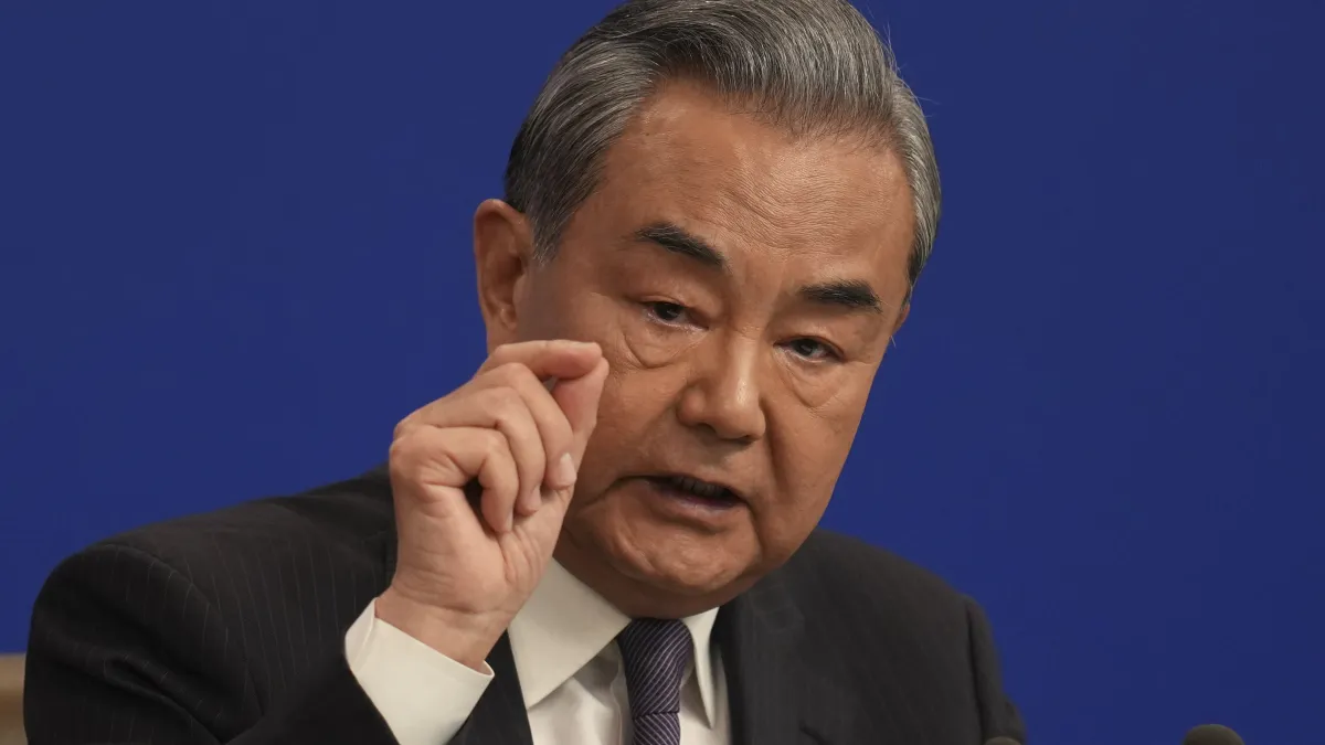 中國大陸外交部長王毅7日在兩會外交主題記者會上表示,台灣在聯合國唯一稱謂是「中國台灣省」。(美聯社)