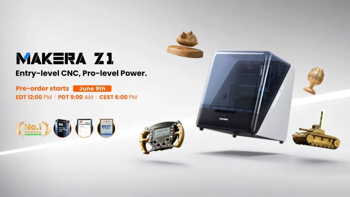Makera Z1 Now Available for Global Pre-Order, Bringing Entry-Level CNC with Pro-Level Power