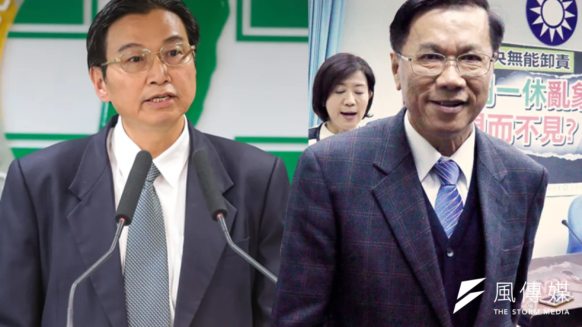 南投縣百里侯之爭,民進黨已確定由草屯鎮長洪國浩(左)上陣,對決現任國民黨籍縣長林明溱(右)。(資料照,顏麟宇、曾原信攝/影像合成:風傳媒)