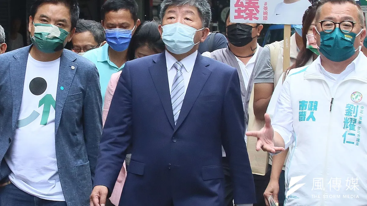 民進黨台北市長參選人陳時中競選團隊,滿滿的政二代。(柯承惠攝)