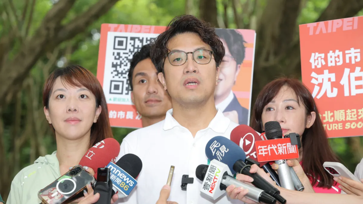 民進黨台北市長參選人沈伯洋。(中央社)
