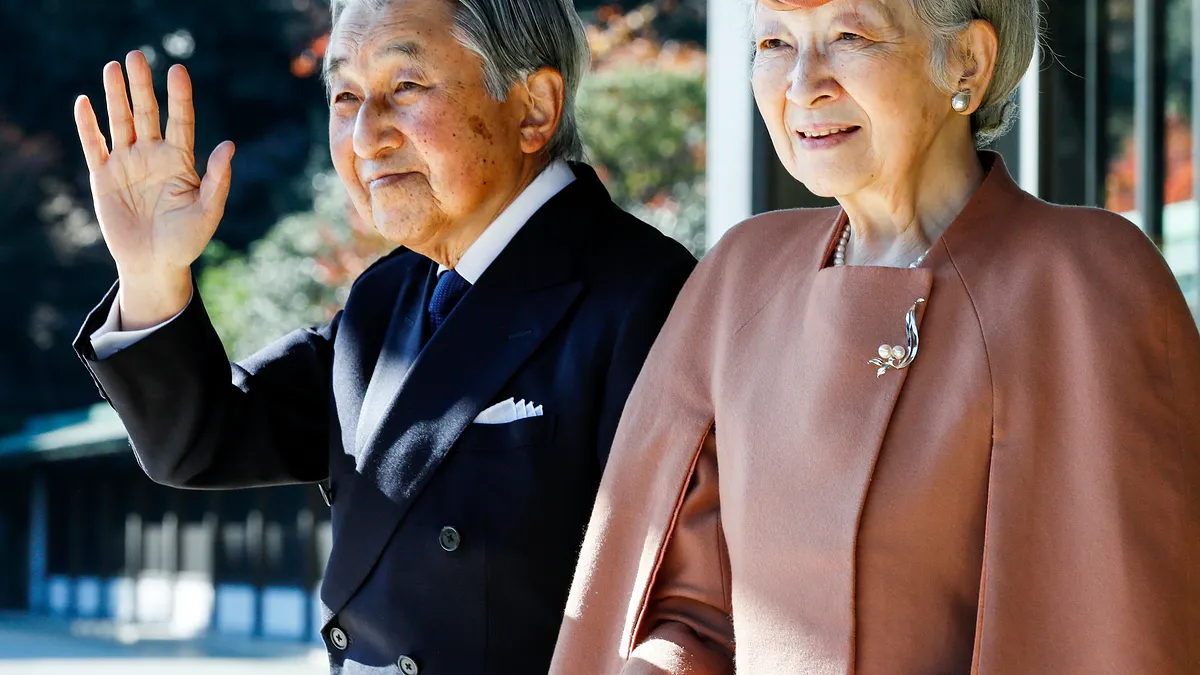 明仁天皇與美智子皇后。(美聯社)