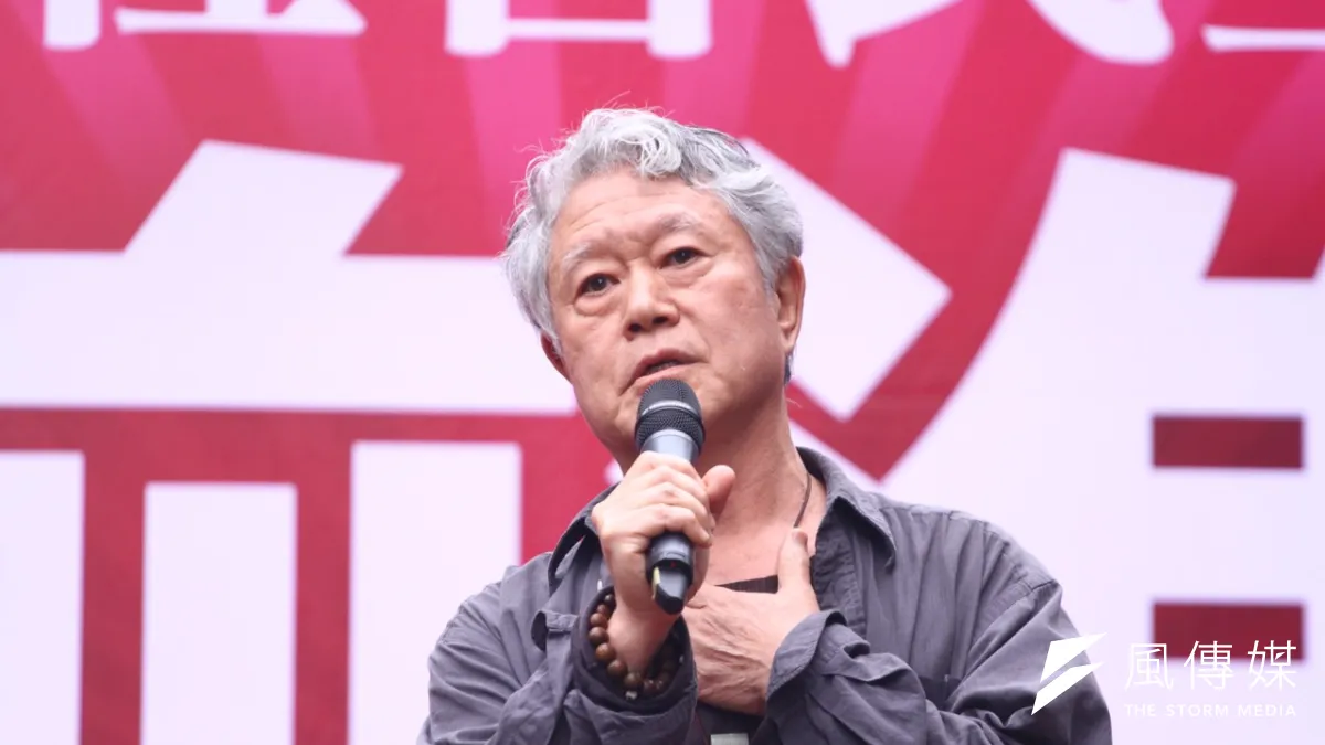 綠黨社會民主黨聯盟(綠社盟)選前最後一場造勢大會,10日下午在台北市舉行,蔣勳出席(曾原信攝)